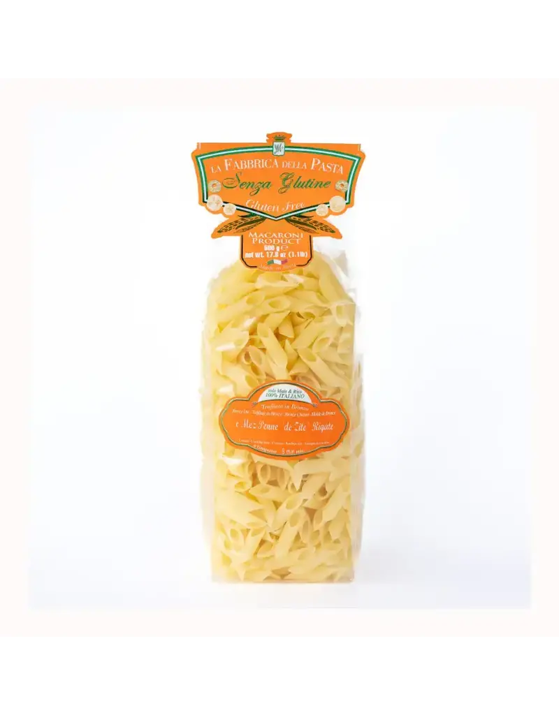 Zia Pia Gluten Free Mezze Penne Rigate by La Fabbrica della Pasta