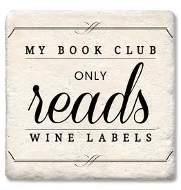 Tipsy Coasters & Gifts My Book Club Only Reads Wine Labels Coaster