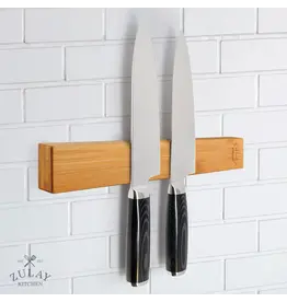 Zulay Kitchen Magnetic Knife Holder - Powerful Wood Magnetic Knife Strip