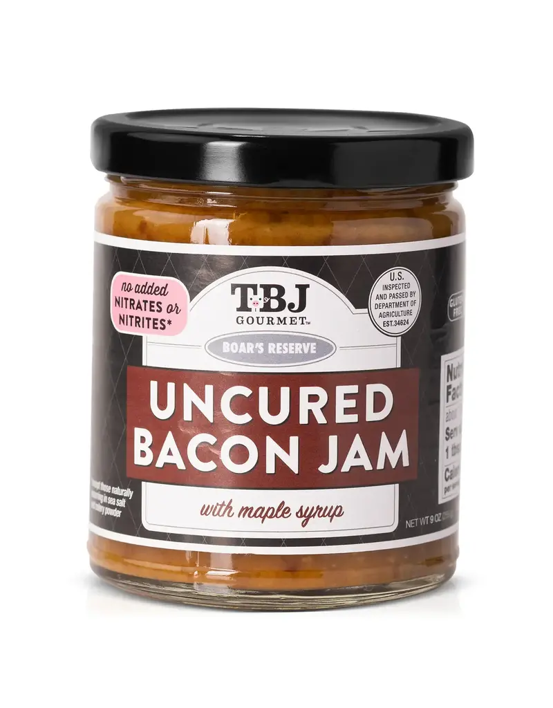 TBJ GOURMET Uncured Bacon Jam Maple Syrup 9oz