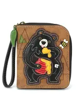 Chala Zip Around Wallet - Black Bear