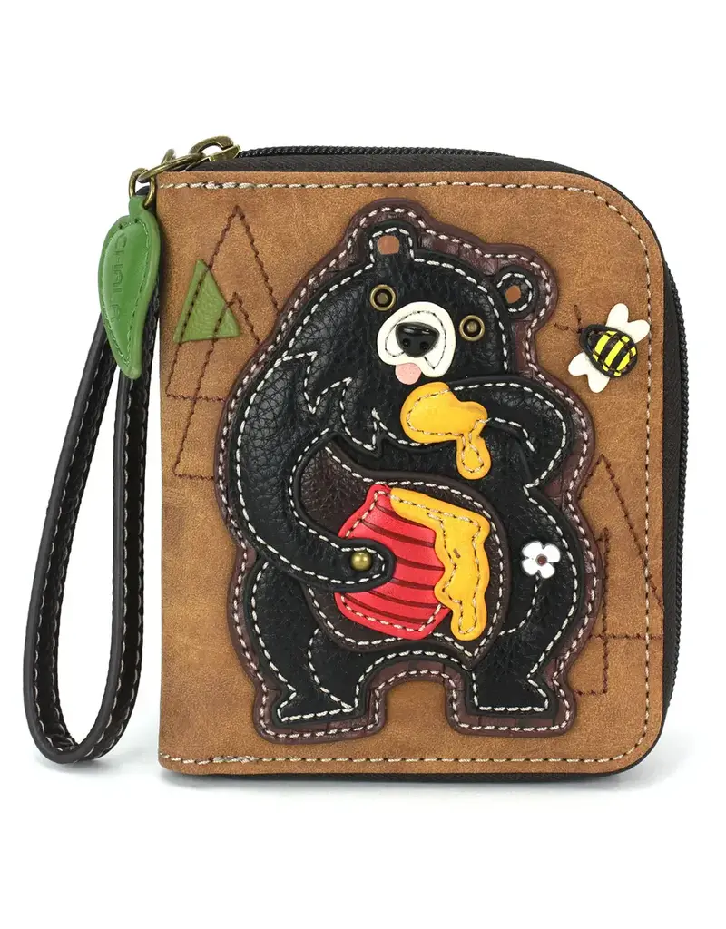 Chala Zip Around Wallet - Black Bear