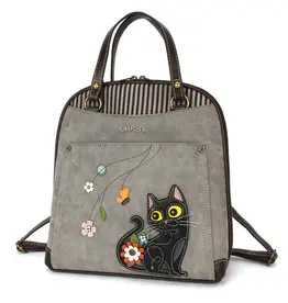 Chala Convertible Backpack Purse - Black Cat