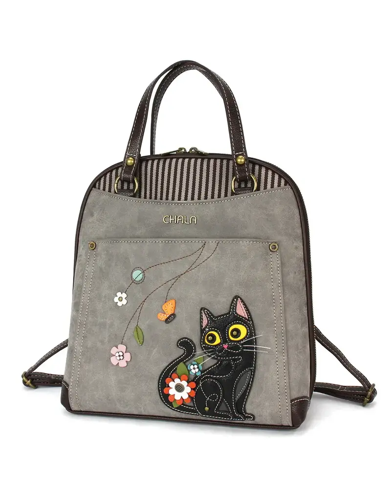 Chala Convertible Backpack Purse - Black Cat