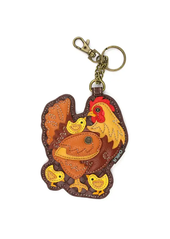 Chala Key Fob/Coin Purse - Hen With Chicks