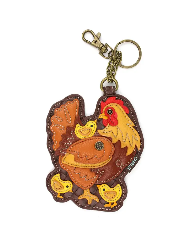 Chala Key Fob/Coin Purse - Hen With Chicks