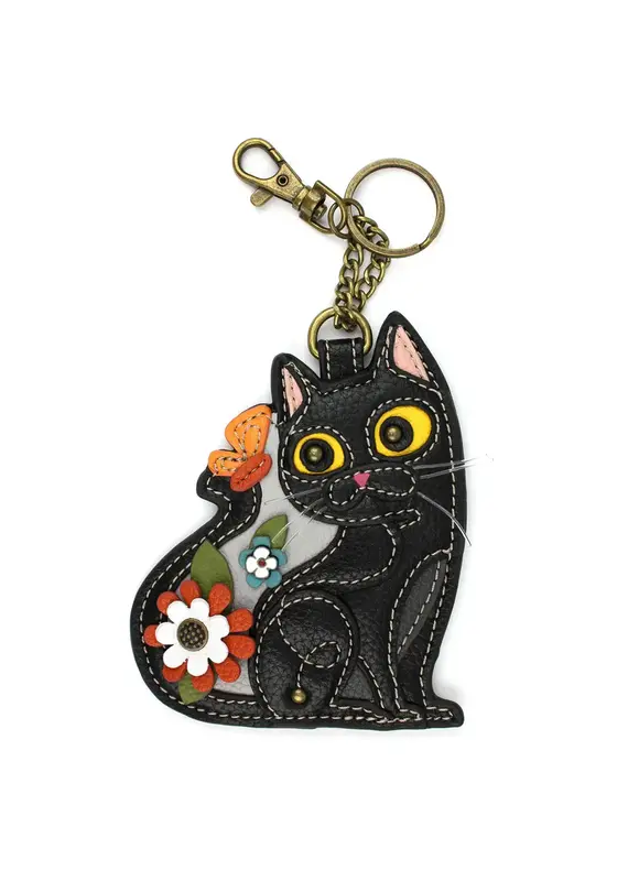 Chala Key Fob/Coin Purse - Black Cat