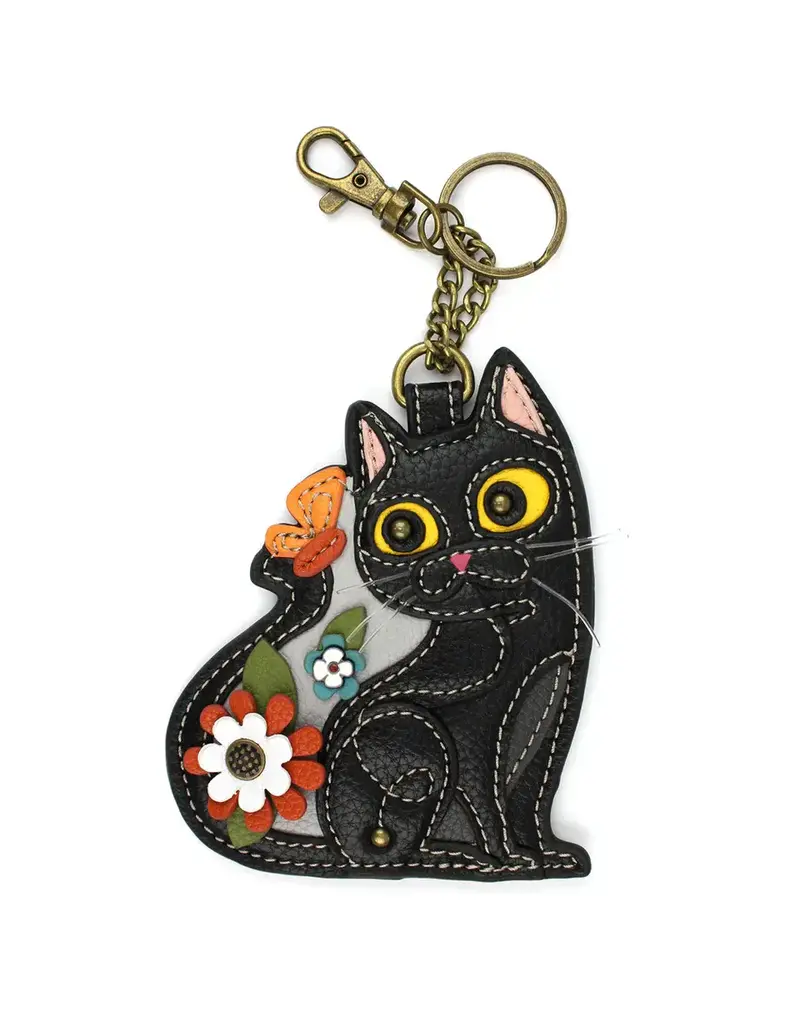 Chala Key Fob/Coin Purse - Black Cat