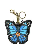 Chala Key Fob/Coin Purse - Blue Butterfly