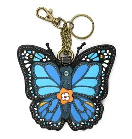 Chala Key Fob/Coin Purse - Blue Butterfly