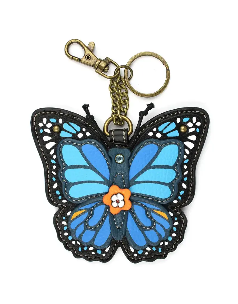 Chala Key Fob/Coin Purse - Blue Butterfly