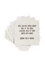 ellembee gift Does Anyone Know Which Page of the Bible Cocktail Napkins