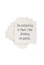 ellembee gift I'm Outdoorsy Funny Printed Cocktail Napkins