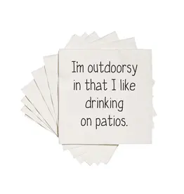 ellembee gift I'm Outdoorsy Funny Printed Cocktail Napkins