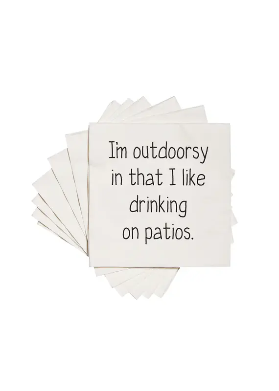 ellembee gift I'm Outdoorsy Funny Printed Cocktail Napkins