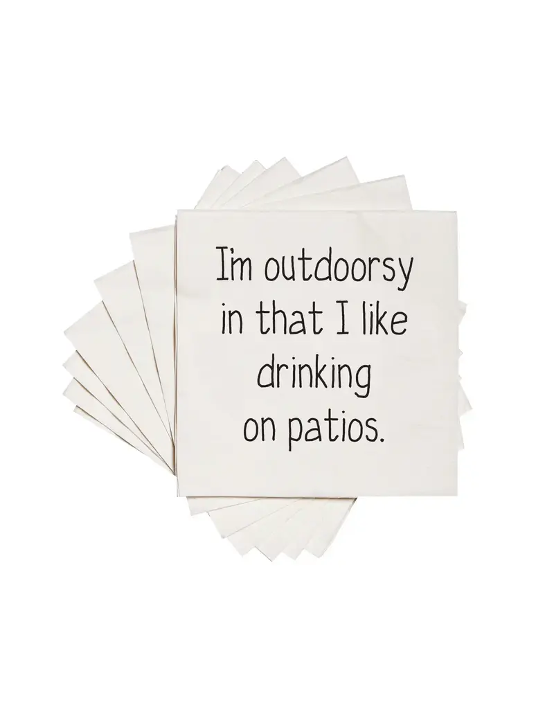 ellembee gift I'm Outdoorsy Funny Printed Cocktail Napkins