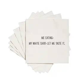 ellembee gift Me Eating: My White Shirt: Let Me Taste It. Cocktail Napkins