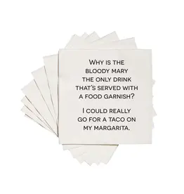 ellembee gift Why Is the Bloody Mary Funny Printed Cocktail Napkins