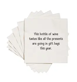 ellembee gift This Bottle of Wine Tastes - Gift Bags Cocktail Napkins