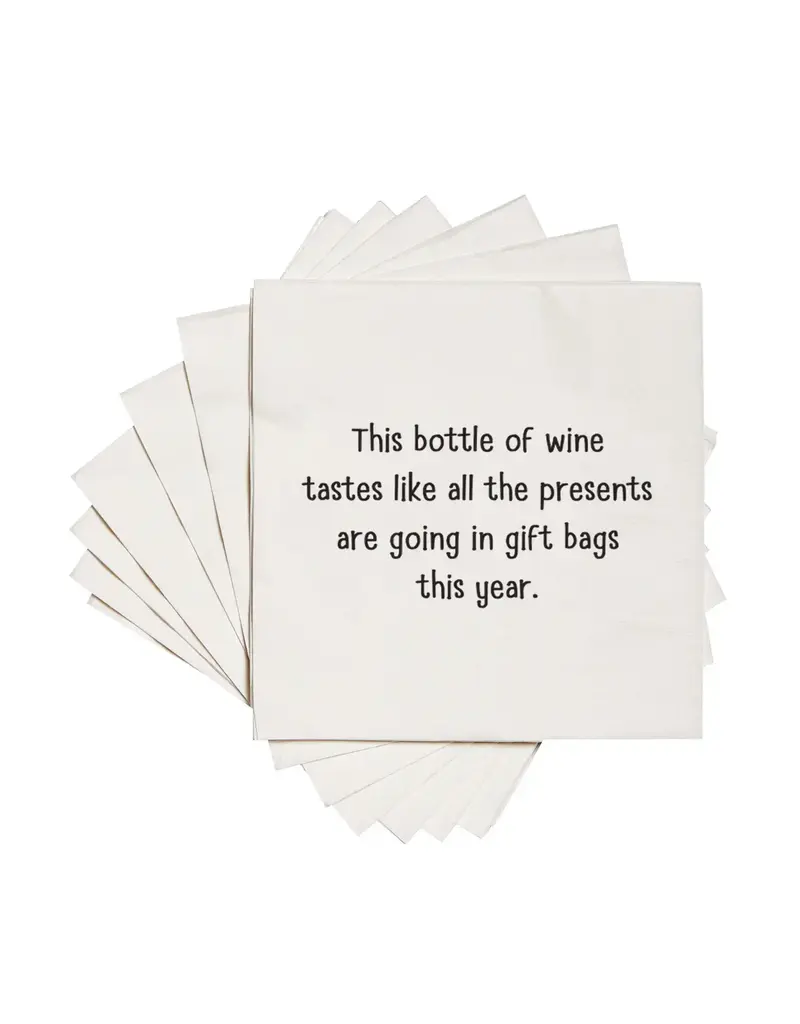 ellembee gift This Bottle of Wine Tastes - Gift Bags Cocktail Napkins