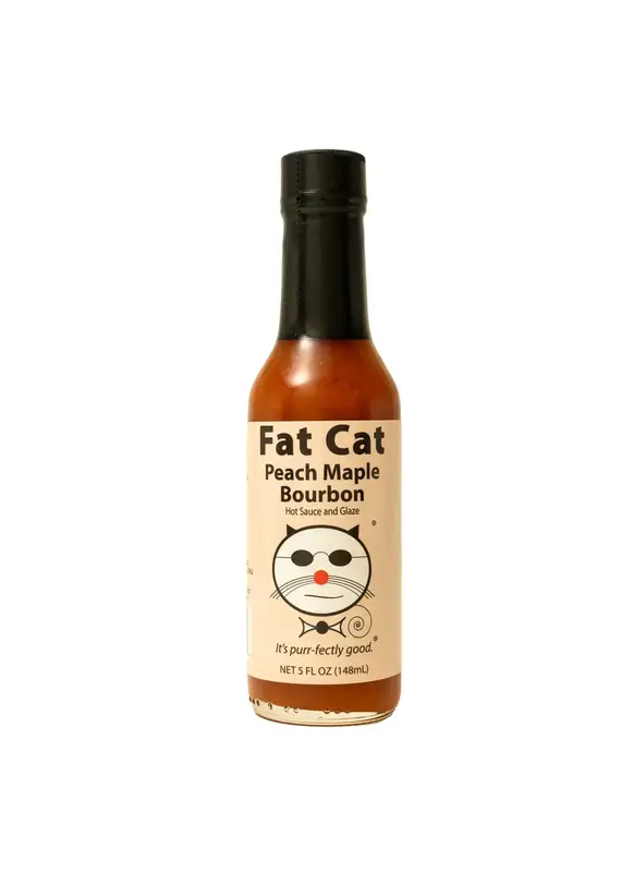 Fat Cat Peach Maple Bourbon Hot Sauce & Glaze
