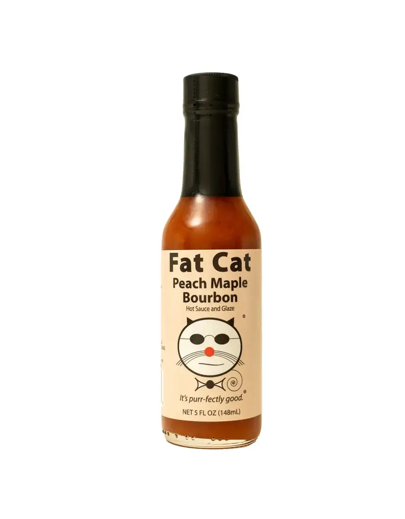 Fat Cat Peach Maple Bourbon Hot Sauce & Glaze