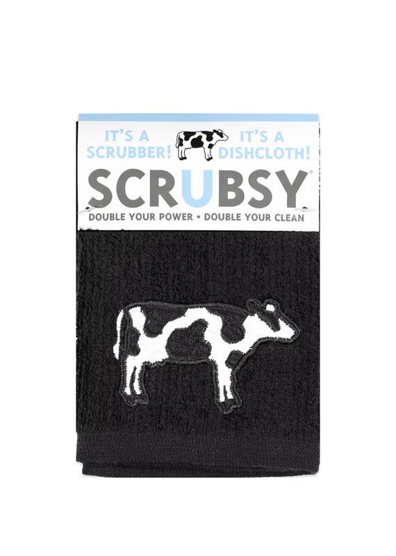MUKitchen Scrubsy Cloth- B/W Cow