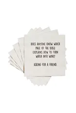 ellembee gift Does Anyone Know Which Page of the Bible Cocktail Napkins