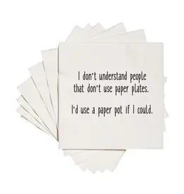 ellembee gift I'd Use A Paper Pot If I Could Printed Beverage Napkins