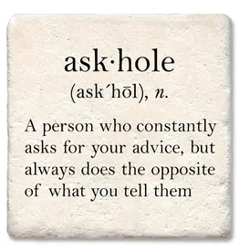 Tipsy Coasters & Gifts Askhole Definition Coaster