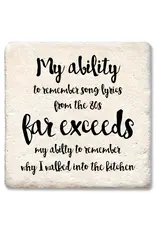 Tipsy Coasters & Gifts My Ability To Remember Song Lyrics Coaster
