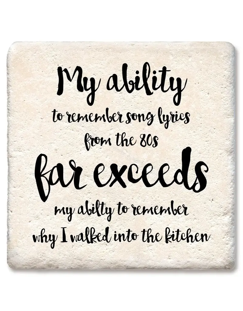 Tipsy Coasters & Gifts My Ability To Remember Song Lyrics Coaster