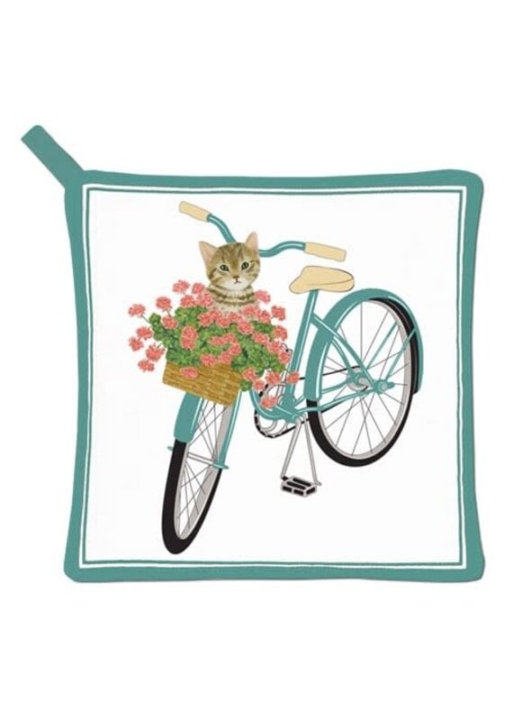 Alice Cottage Potholder Cat N Bike