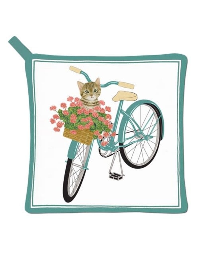 Alice Cottage Potholder Cat N Bike