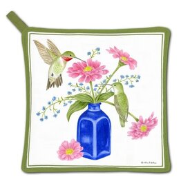 Alice Cottage Potholder Cobalt Vase