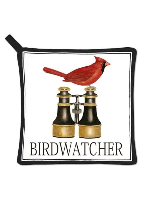 Alice Cottage Potholder Birdwatcher Red
