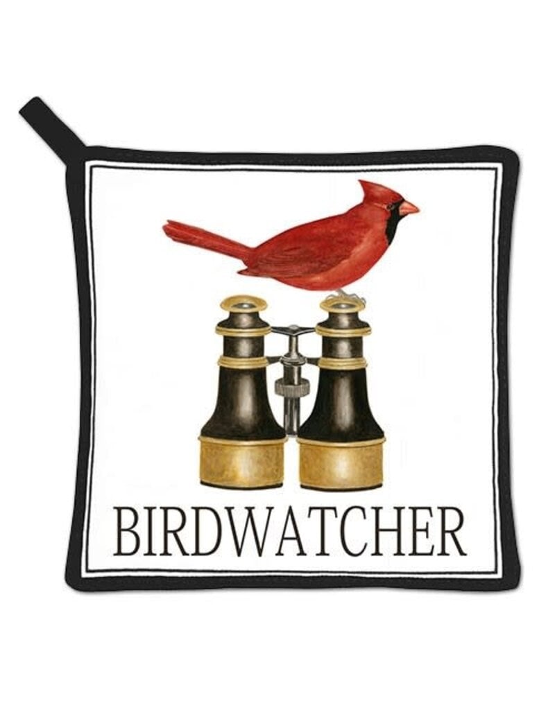 Alice Cottage Potholder Birdwatcher Red