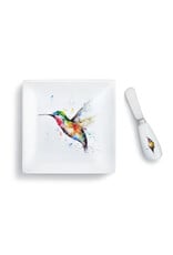 Plate w Spreader Hummer & Flower
