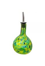 Entertaining Essentials Yellow/Green Blown Glass Cruet