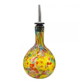 Entertaining Essentials Red/Yellow Blown Glass Cruet