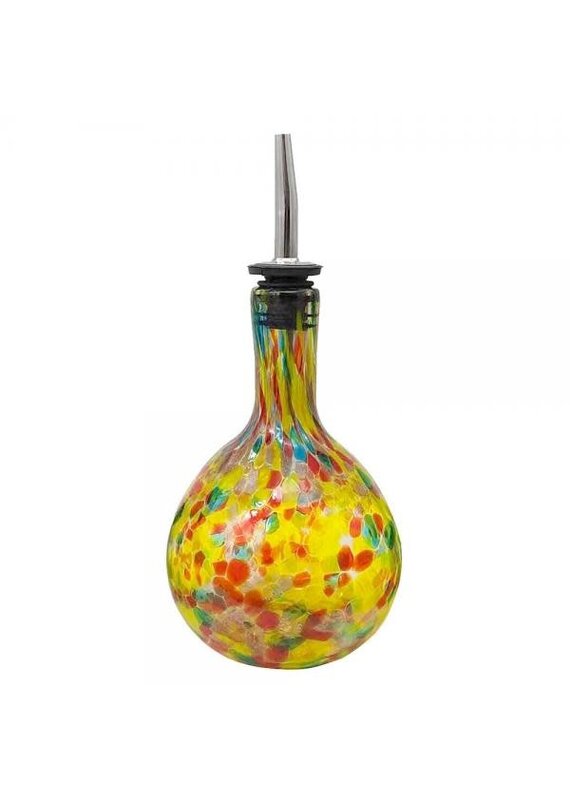 Entertaining Essentials Red/Yellow Blown Glass Cruet