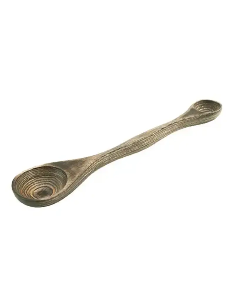 Island Bamboo 9" Black Pakka Double Measuring Spoon