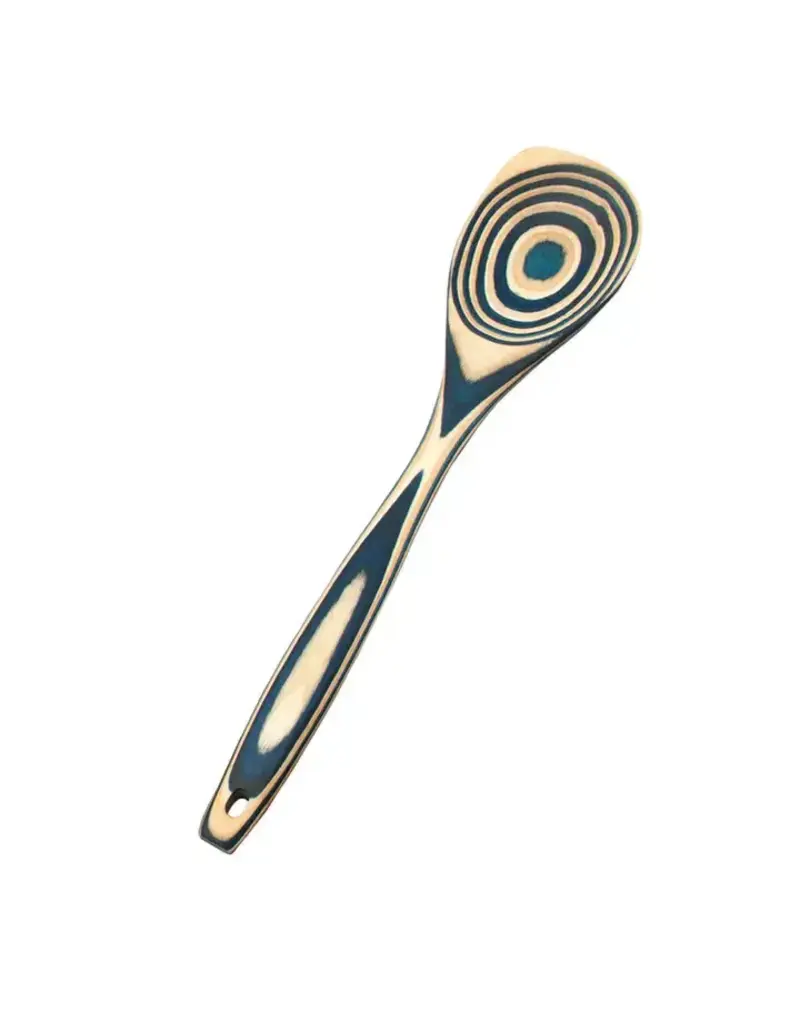 Island Bamboo 12" Blue Pakka Wood Corner Spoon