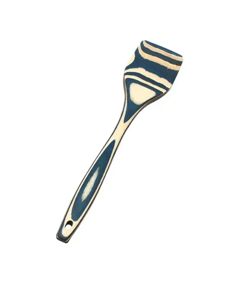 Island Bamboo 12" Blue Pakka Wood Spatula