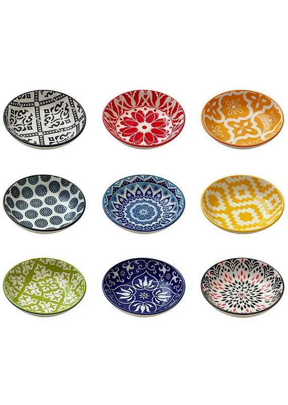 Otterware Bohemian Hand-Painted Ceramic Sauce Dish