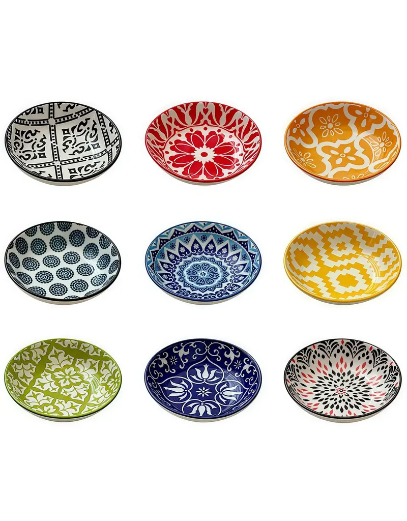 Otterware Bohemian Hand-Painted Ceramic Sauce Dish