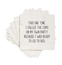 ellembee gift I Called the Cops On My Own Party | Funny Cocktail Napkins