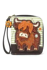 Chala Zip Around Wallet - Highland Cow