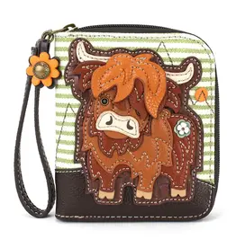 Chala Zip Around Wallet - Highland Cow