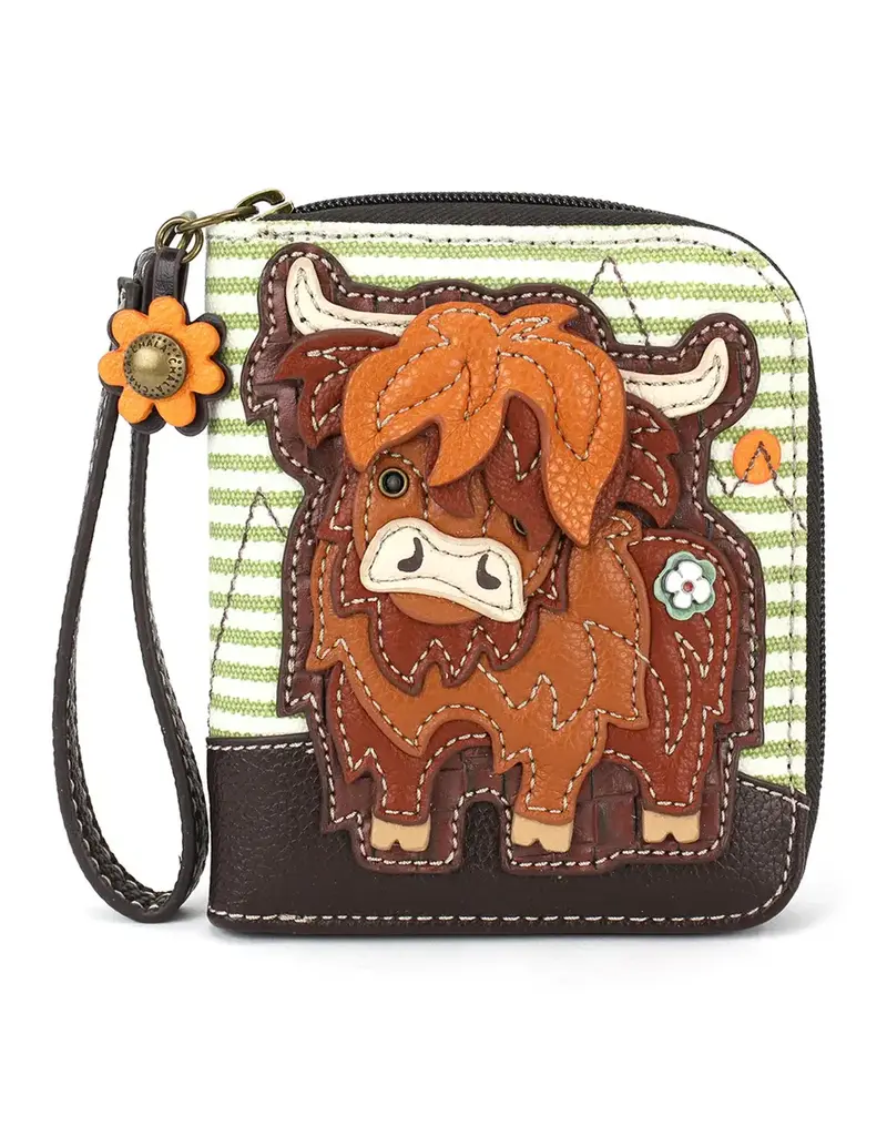 Chala Zip Around Wallet - Highland Cow